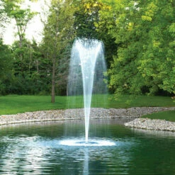 Airmax EcoSeries 1/2 HP Floating Fountain -pond shop airmax ecoseries fountain 1 2hp trumpet 1000 03769.1666987593