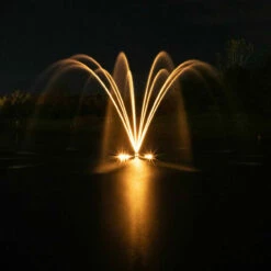 Accessories Airmax LakeSeries Single Arch Fountain Nozzle, 2 HP - 5 HP -pond shop airmax lakeseries fountain 3hp single arch amber lights 1000 60484.1667235939