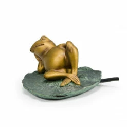 Aquascape Lazy Frog On Lily Pad Spitter -pond shop aquascape lazy frog spitter side 1000 26535.1663869520
