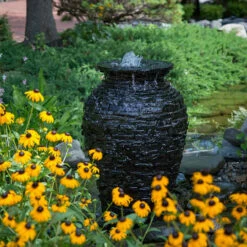 Aquascape Stacked Slate Urn -pond shop aquascape stacked slate fountain urn small feature 1000 88888.1666640600