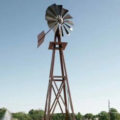 Water Garden Backyard Windmill - 9' -pond shop bronze 71322.1655400535