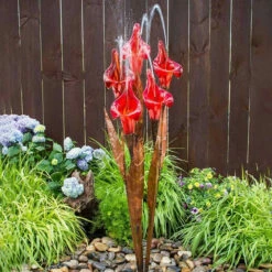 Copper Red Iris Flower Fountain Kit