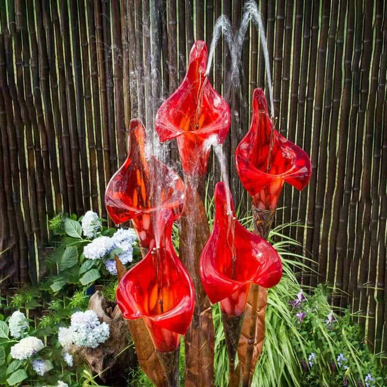 Copper Red Iris Flower Fountain Kit 4 Copper Red Iris Flower Fountain Kit - Image 2