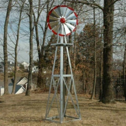 8' Decorative Galvanized Backyard Windmills