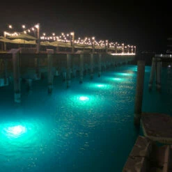 Hydro Glow Underwater Anchored Dock Lights, SF Model -pond shop hydro glow anchored sf model blue dock 1000 57375.1683289406