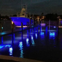 Hydro Glow Dock Mounted Fishing Light, 4' LED Light Beam -pond shop hydro glow dock mounted fishing lights blue 1000 09062.1648574991