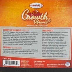 The Pond Guy Growth & Vibrance Fish Food -pond shop the pond guy growth vibrance label 1000 18133.1650891615