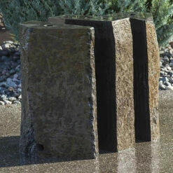 Split Polished Basalt Fountain Kit -pond shop triple split 3 piece no water 1000 36735.1643678785