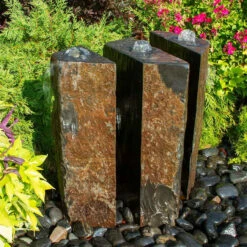 Split Polished Basalt Fountain Kit -pond shop triple split 3 piece right 1000 36283.1643678785