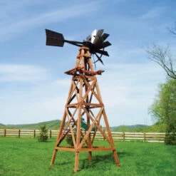 4-Leg Wooden Windmill Aeration Systems